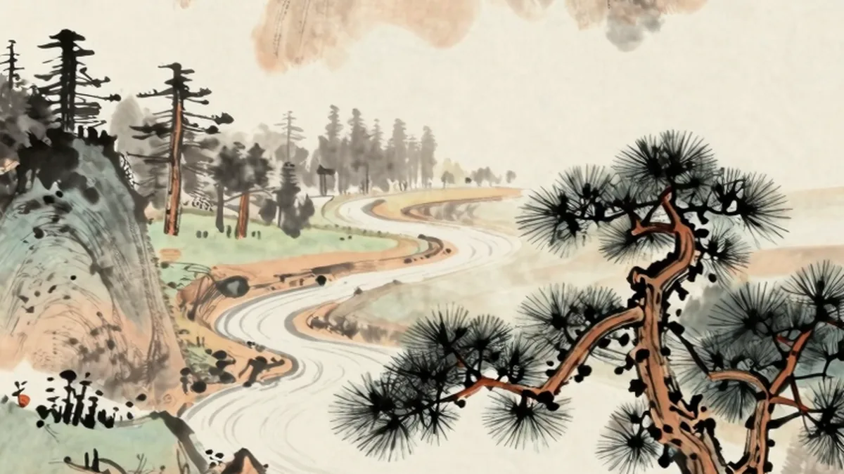 八字看财运：正财与偏财的山水画