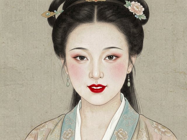 唇红齿白格示例：杨玉环