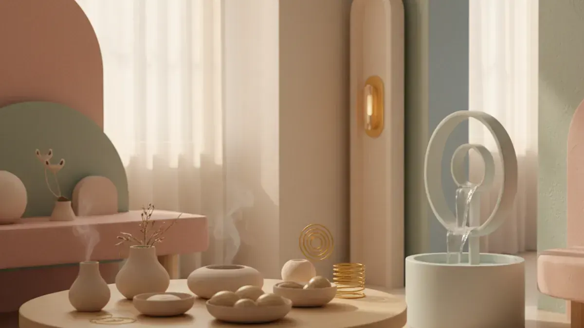 Gold and Water balance illustration