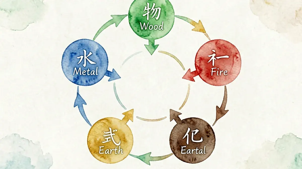 五行相生相克关系图