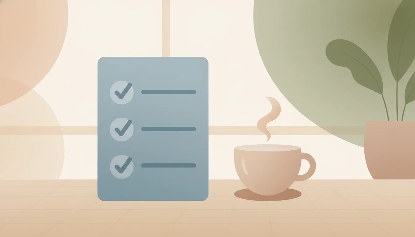 Work stress checklist illustration